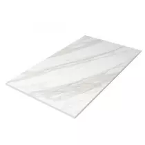 Plan sur-mesure 1611-1810mm Solid Surface 12 mm marbre blanc avec ou sans porte-serviette - SALGAR Réf. 97515