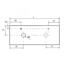 Plan sur-mesure 2211-2400mm Solid Surface 12 mm ardoise noire avec ou sans porte-serviette  - SALGAR Réf. 91258