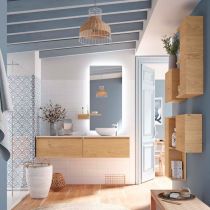 Plan sur-mesure 811 à 1010 mm Solid Surface 12 mm blanc mat avec ou sans porte-serviette - SALGAR Réf. 24465