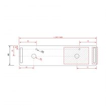 Plan sur-mesure avec porte-serviette 1001 à 1400 mm Solid Surface 12 mm blanc mat - SALGAR Réf. 24466