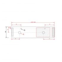 Plan sur-mesure avec porte-serviette 2001 à 2400 mm Solid Surface 12 mm blanc mat - SALGAR Réf. 24469