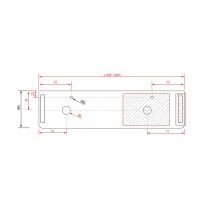 Plan sur-mesure avec porte-serviette 2001 à 2400 mm Solid Surface 12 mm blanc mat - SALGAR Réf. 24469