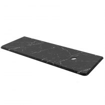 Plan Uniiq 120cm perçage droite en pierre compacte Noir Marquina - SALGAR Réf. 85172