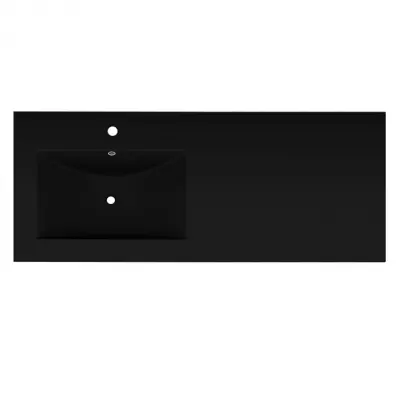 Plan vasque 101x46cm cuve � gauche c�ramique Noir - O\'DESIGN R�f. VAS1000CERCGN