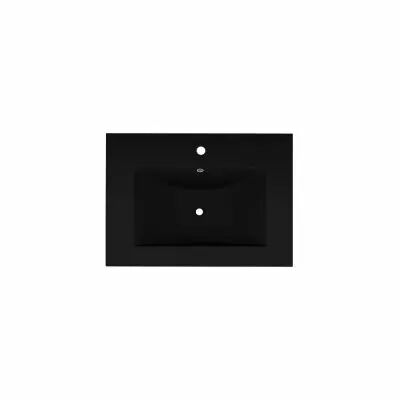 Plan vasque 61 cm c�ramique noire - Oz� R�f. VAS-600CER-N