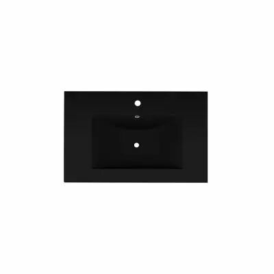 Plan vasque 81 cm c�ramique noire - Oz� R�f. VAS-800CER-N