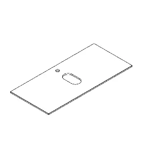 Plan vasque BENTO L100 placage Ch�ne vernis d�perlant - DECOTEC R�f. 1798821