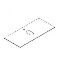Plan vasque BENTO L100 placage Chêne vernis déperlant - DECOTEC Réf. 1798821