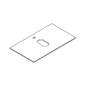 Plan vasque BENTO L80 placage Ch�ne vernis d�perlant - DECOTEC R�f. 1798811