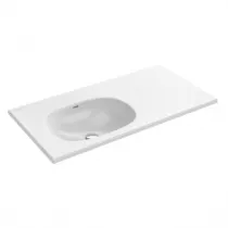 Plan-vasque c&eacute;ramique 101cm sans trou de robinet Blanc brillant - JACOB DELAFON R&eacute;f. EXCA102-Z-00