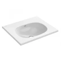 Plan-vasque c&eacute;ramique 60cm sans trou de robinet Blanc brillant - JACOB DELAFON R&eacute;f. EXCC102-Z-00 