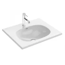 Plan-vasque c&eacute;ramique 61cm perc&eacute; 1 trou de robinet Blanc brillant - JACOB DELAFON R&eacute;f. EXCC112-Z-00