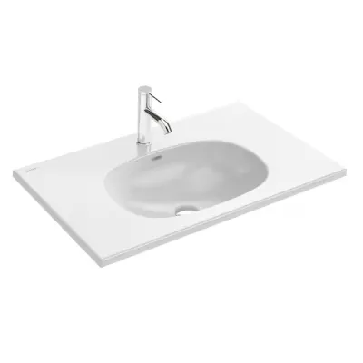 Plan-vasque c�ramique 81cm perc� 1 trou de robinet Blanc brillant - JACOB DELAFON R�f. EXCB112-Z-00