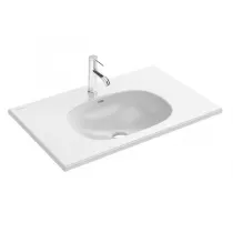 Plan-vasque c&eacute;ramique 81cm perc&eacute; 1 trou de robinet Blanc brillant - JACOB DELAFON R&eacute;f. EXCB112-Z-00