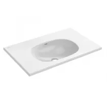  Plan-vasque c&eacute;ramique 81cm sans trou de robinet Blanc brillant - JACOB DELAFON R&eacute;f. EXCB102-Z-00