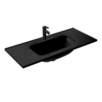 Plan vasque céramique Enzo 100.5cm Noir mat - ROYO Réf. 129266
