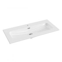 Plan vasque Céramique Equinoxe L101 Blanc brillant - DECOTEC Réf.1798221