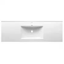 Plan vasque Cérès 121x46cm céramique Blanc - OZE Réf. VAS-1200CER-SC