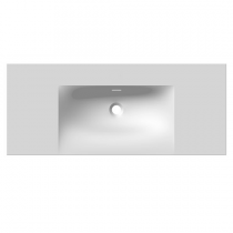 Plan vasque Cinea 120.5x46cm Non percé MineralMarmo Blanc brillant - O\'DESIGN Réf. VAS-CIN1200B-SCNP
