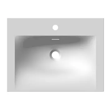 Plan vasque Cinea 60x46cm MineralMarmo Blanc brillant - O\'DESIGN R�f. VASCINEA600B