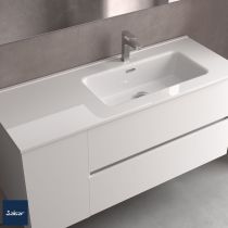 Plan vasque CONSTANZA céramique 120cm coquette à gauche / vasque à droite - SALGAR 97065