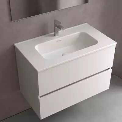 Plan vasque Constanza c�rmaique blanc mat 1010x460mm - SALGAR R�f. 113778