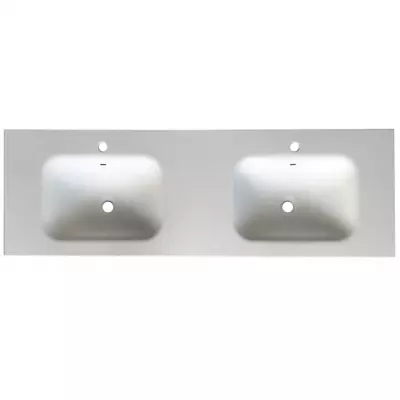 Plan vasque double Otto 120x46cm Blanc - O\'DESIGN R�f. OTTOVAS120