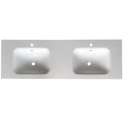 Plan vasque double Otto 141x46cm Blanc - O\'DESIGN R�f. OTTO-VAS140