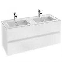 Plan vasque double Tolbiac 121x46cm meulé pour meuble Blanc - Jacob Delafon Réf. EXBQ112-Z-00