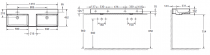 Plan vasque double Tolbiac 121x46cm meulé pour meuble Blanc - Jacob Delafon Réf. EXBQ112-Z-00