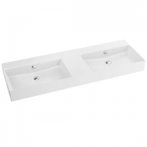 Plan-vasque double Vivienne 141cm non percé Blanc mat - JACOB DELAFON Réf. EXX102-BCM