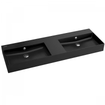 Plan-vasque double Vivienne 141cm non percé Noir mat - JACOB DELAFON Réf. EXX102-NGM