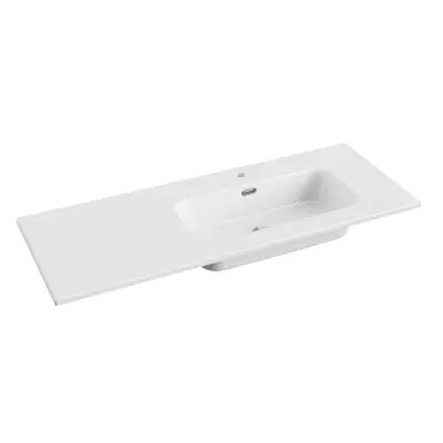 Plan vasque droite Galaxy L121 - C�ramique Blanc brillant - DECOTEC R�f.1798321