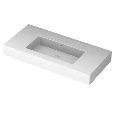 Plan vasque Era 100x46cm Non perc� Blanc mat - O\'DESIGN R�f. VAS-ERA1000M-NP