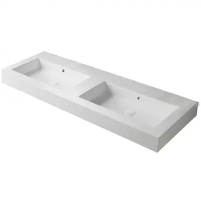 Plan vasque Era 140x46cm Non perc� Blanc mat - O\'DESIGN R�f. VAS-ERA1400M-DVNP