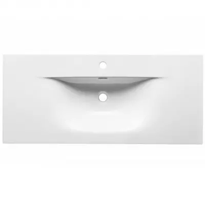 Plan vasque Garance 121x46cm c�ramique Blanc mat - O\'DESIGN R�f. VAS-GAR1200-SC-BM