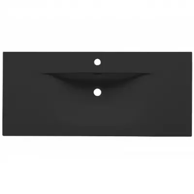Plan vasque Garance 121x46cm c�ramique Noir mat - O\'DESIGN R�f. VAS-GAR1200-SC-NM