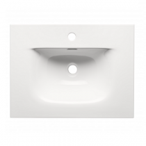 Plan vasque Garance 61x46cm céramique Blanc - O\'DESIGN Réf. VAS-GAR600