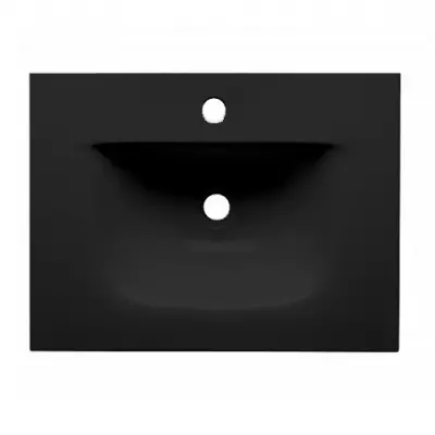 Plan vasque Garance 61x46cm c�ramique Noir mat - O\'DESIGN R�f. VAS-GAR600-NM