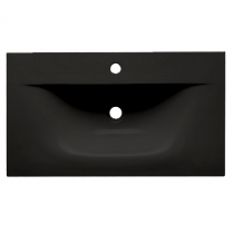 Plan vasque Garance 81x46cm céramique Noir mat - O\'DESIGN Réf. VAS-GAR800-NM