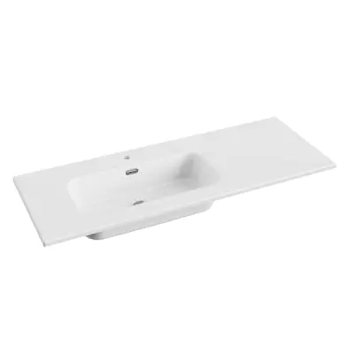 Plan vasque gauche Galaxy L121 - C�ramique Blanc brillant - DECOTEC R�f.1798331