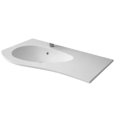 Plan vasque Mam 900 perc� 1 trou � gauche Blanc mat - SALGAR R�f. 83945