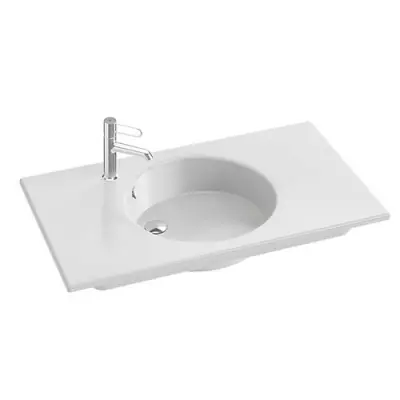 Plan-vasque Od�on Rive gauche 91cm non meul� Blanc - JACOB DELAFON R�f. EXAV112-00
