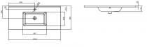 Plan Vasque Ola 101cm Blanc - JACOB DELAFON Réf. EXUA112-00