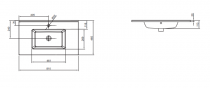 Plan vasque Ola 81cm Blanc - JACOB DELAFON Réf. EXTA112-00