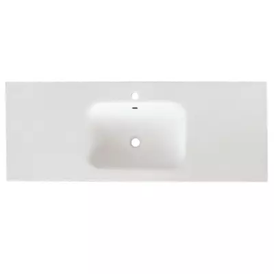 Plan vasque Otto 121x46cm vasque centr�e Blanc - O\'DESIGN R�f. OTTO-VAS120SC