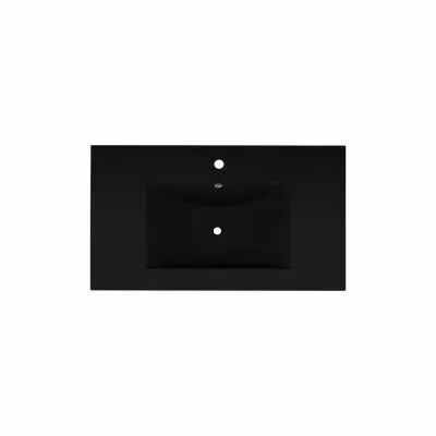 PLAN VASQUE SEUL EN CERAMIQUE NOIR POUR MEUBLE 1000 Oz� R�f. VAS-1000CER-N