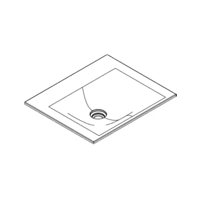 Plan vasque Signature 61cm Solidsurface - Sans trou de robinet - DECOTEC R�f. 1823231