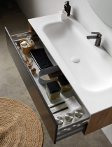 Plan vasque simple Delba 120cm Blanc mat - O\'DESIGN Réf. VAS-DELBA1200