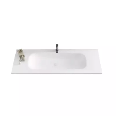 Plan vasque simple Delba 120cm Blanc mat - O\'DESIGN R�f. VAS-DELBA1200